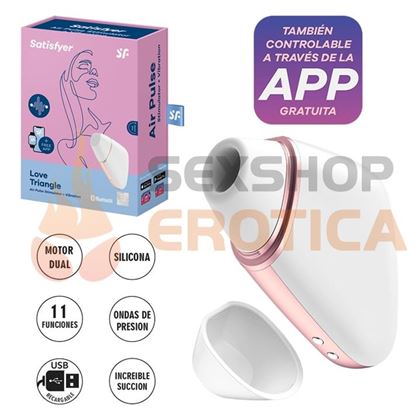 Love Triangle succionador inalmbrico con carga USB 